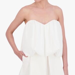 BCBGMAXAZRIA Women's Sweetheart Neck Strapless Poplin Top NWT
